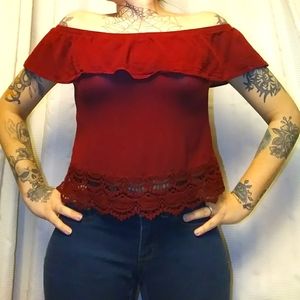 Ambiance Off the Shoulder Crop Top